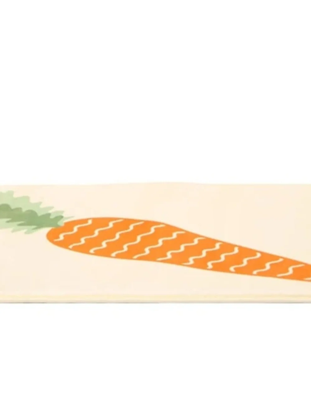 Springtime Bath Set. 6pc Carrot Pattern Shower Curtain Set - Cream/Orange/Purple